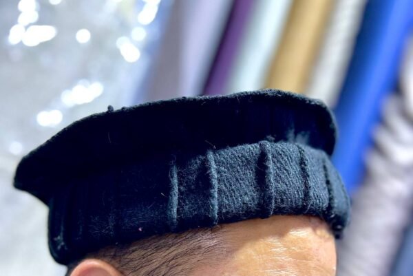 Premium Black Kunari Woolen Pakol